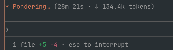 Claudeが仕事をサボってポンデリングを食べている画像